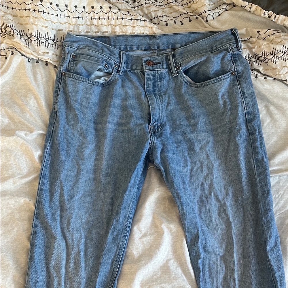 Classic Light Wash Blue Jeans